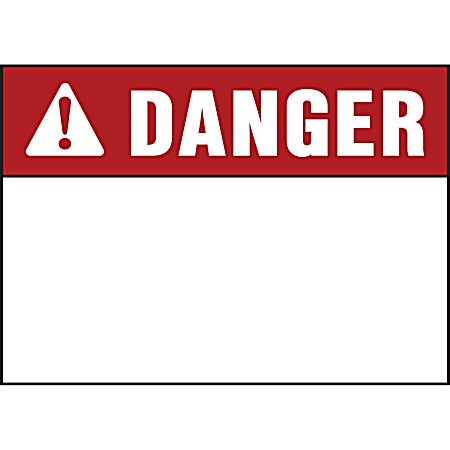 14 in x 10 in ! DANGER Sign