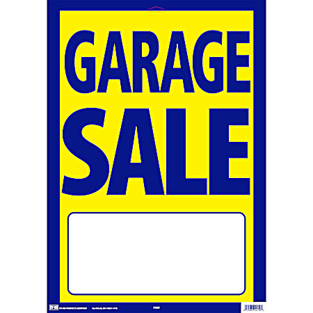 13 in x 29 in GARAGE SALE Street Sign