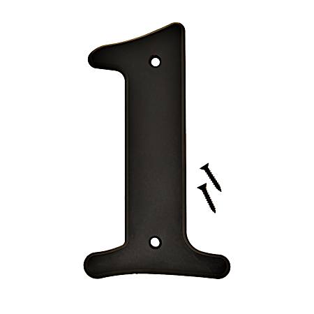 6 in Black Plastic House Number 1