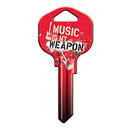 KW1-MSC Rock Music Key Blank