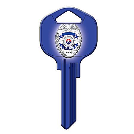 KW1-POL Police Badge Key Blank