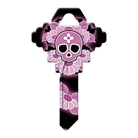 SC1-SKLP Skull Pink Key Blank