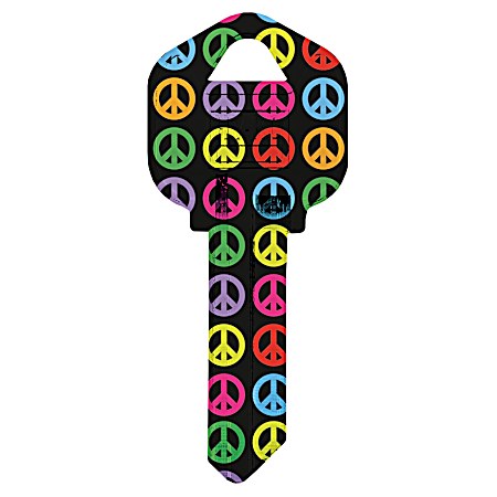 KW1-32 Peace Signs Key Blank