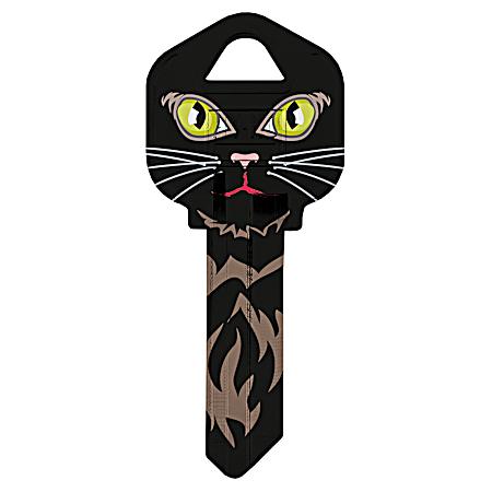 KW1-37 Black Cat Face Key Blank