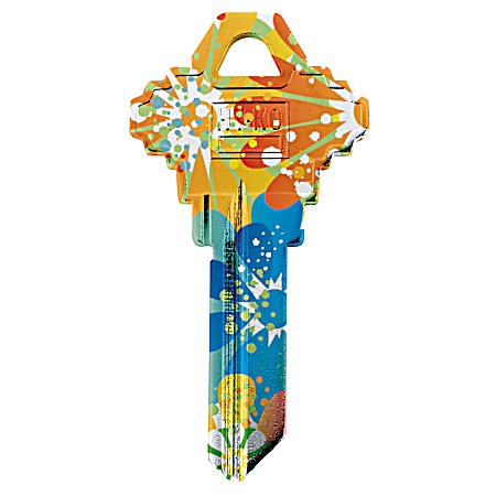 SC1-14 Orange Splash Key Blank