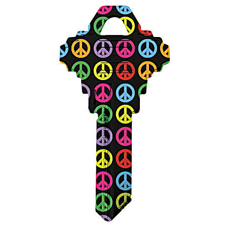 SC1-32 Peace Signs Key Blank