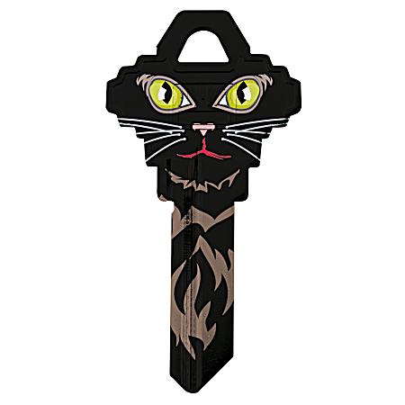 SC1-37 Black Cat Face Key Blank