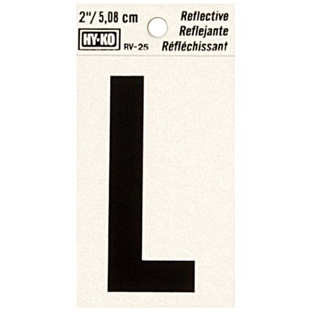 2 in Reflective Vinyl Letter L