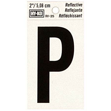 2 in Reflective Vinyl Letter P