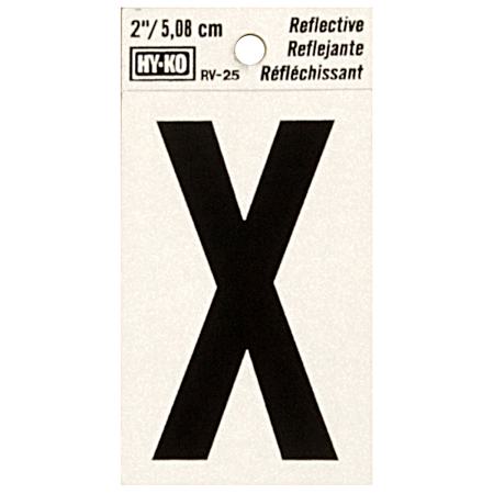2 in Reflective Vinyl Letter X