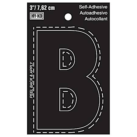 3 in Black Adhesive Vinyl Die Cut Letter B