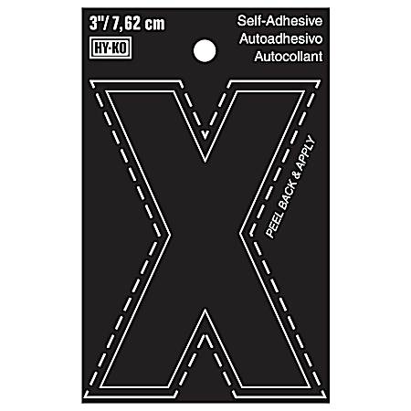 3 in Black Adhesive Vinyl Die Cut Letter X
