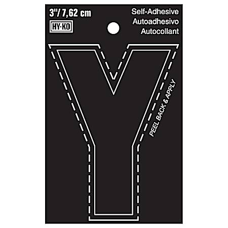 3 in Black Adhesive Vinyl Die Cut Letter Y