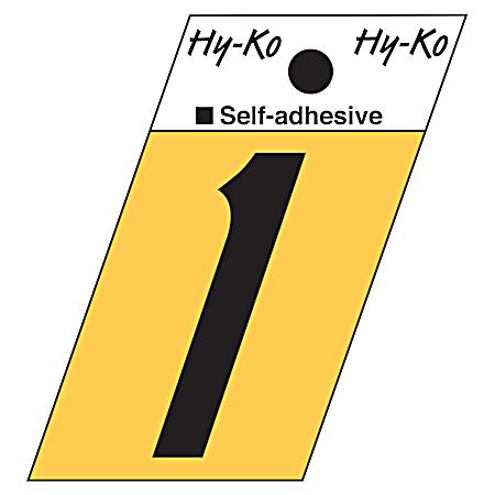 1.3 in Adhesive Gold Aluminum Number 1