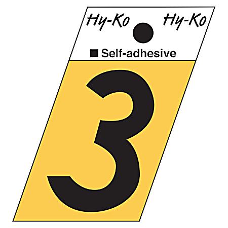 1.3 in Adhesive Gold Aluminum Number 3