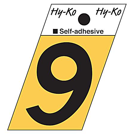 1.3 in Adhesive Gold Aluminum Number 9