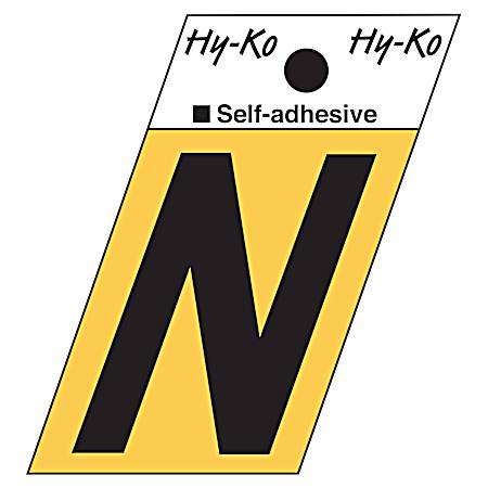 1.3 in Adhesive Gold Aluminum Letter N