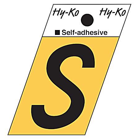 1.3 in Adhesive Gold Aluminum Letter S