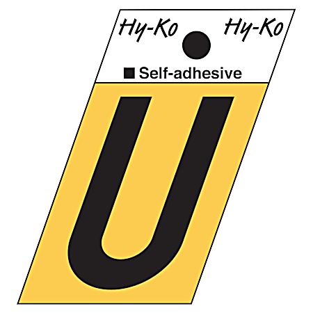 1.3 in Adhesive Gold Aluminum Letter U