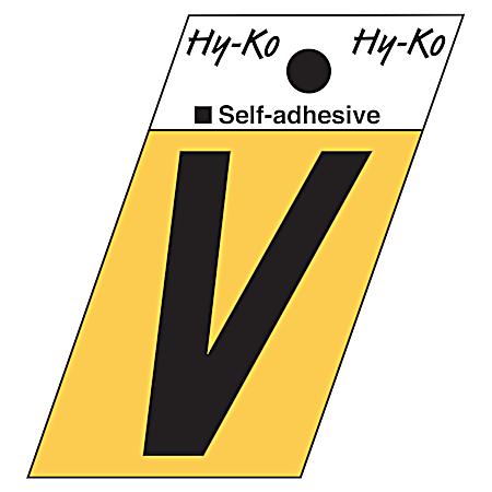 1.3 in Adhesive Gold Aluminum Letter V