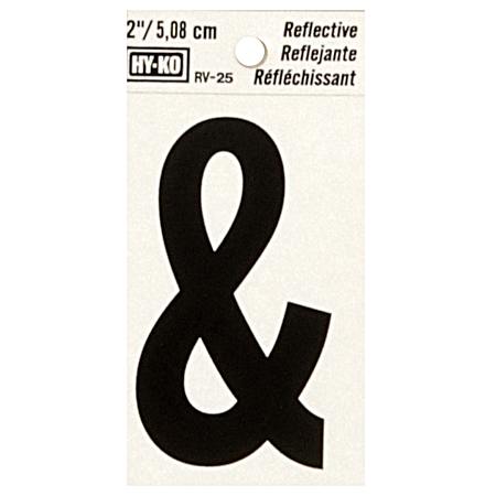 2 in Reflective Vinyl Ampersand Character