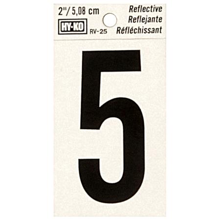 2 in Reflective Vinyl Number 5