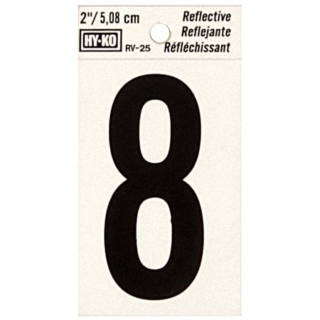 2 in Reflective Vinyl Number 8