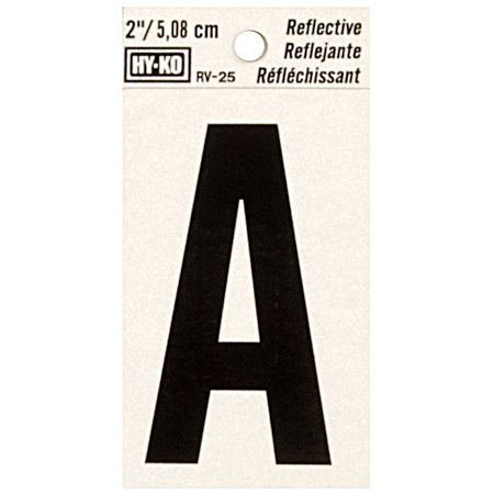 2 in Reflective Vinyl Letter A