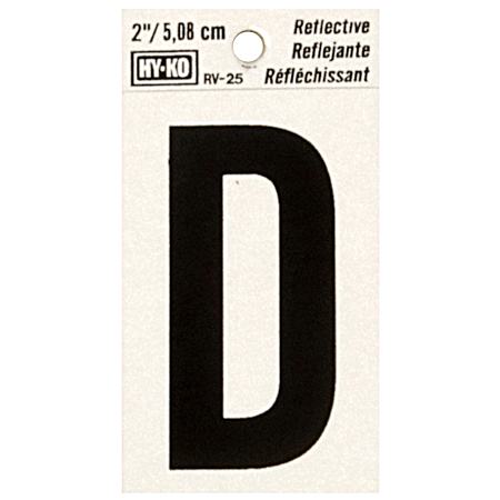 2 in Reflective Vinyl Letter D