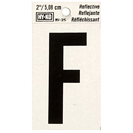 2 in Reflective Vinyl Letter F