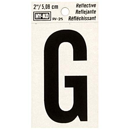 2 in Reflective Vinyl Letter G