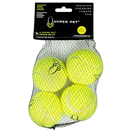 Yellow-Green Tennis Balls Dog Toys - 4 Pk
