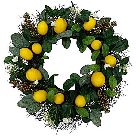 22 in Lemon Spiral Vine Wreath