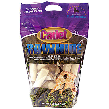 Rawhide Curls Dog Chew Treats