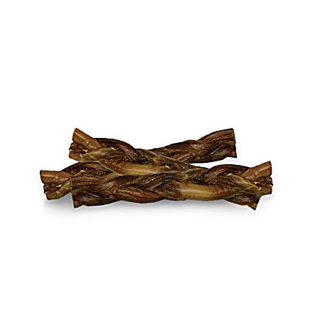 Medium Braided Piggy Sticks Dog Chews - 4 pk