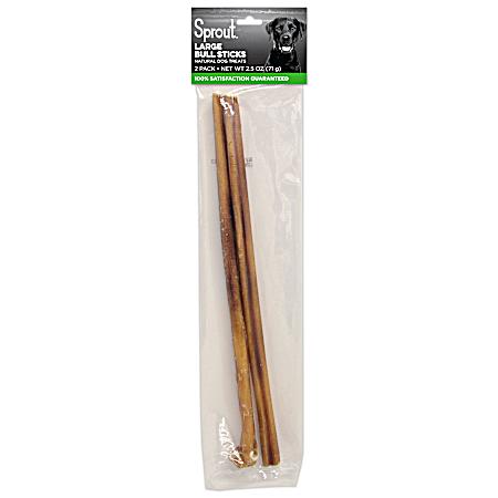 9-11 in Large Bully Stick Dog Chews - 2 pk