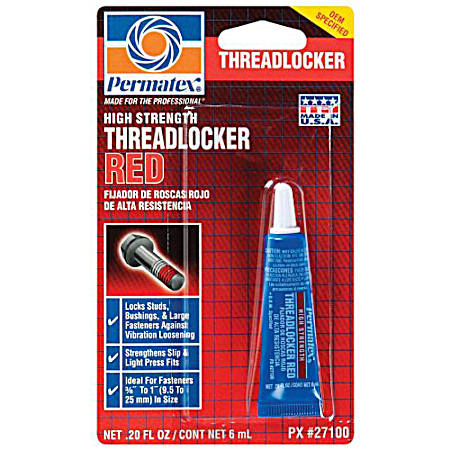 High Strength Threadlocker RED - 6 mL
