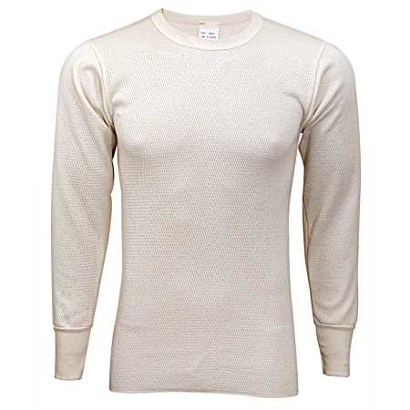 Men's Natural Heavyweight Thermal Long Sleeve Shirt