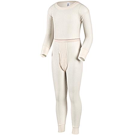 Kid's Natural Thermal Base Layer Set - 2 Pc