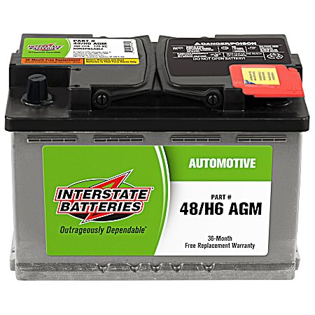 AGM Automotive Battery - Group 48/H6, 760 CCA