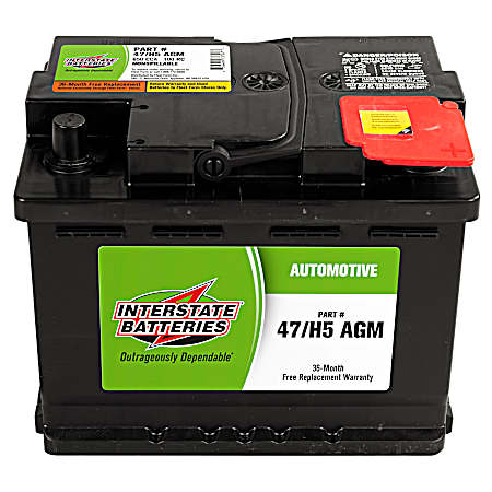 AGM Automotive Battery - Group 47/H5, 650 CCA
