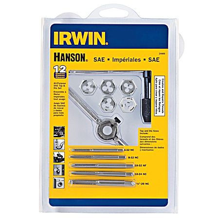 Hanson 12 Pc. Tap & Die Set