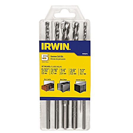 5 Pc. Hammer Drill Bit Set