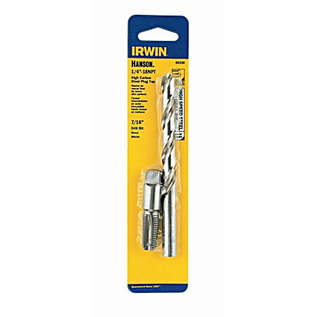 Hanson 1/4-18 NPT Plug Tap and 7/16 in Drill Bit Set