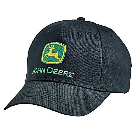 Men's Black Patch Logo Cap