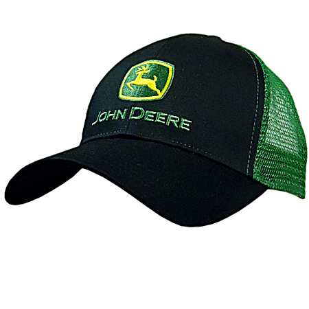 Men's Black & Green Patch Logo Cap