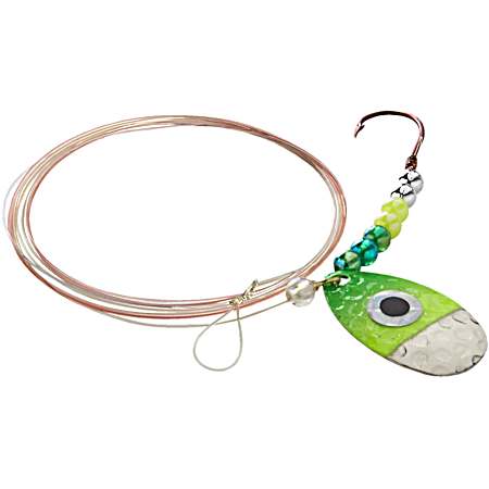 Hot Flash Spinner Rig - Nickel/Chartreuse/Green