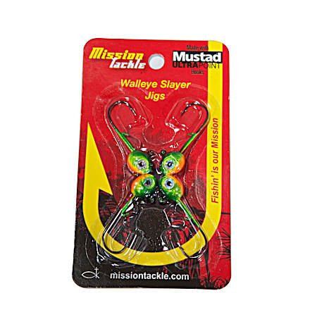 Firetiger Mission Tackle Walleye Slayer Jig - 4 Pk
