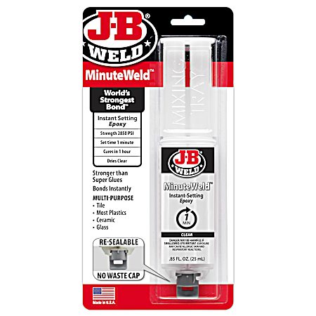 25 mL Clear MinuteWeld Instant-Setting Epoxy Syringe