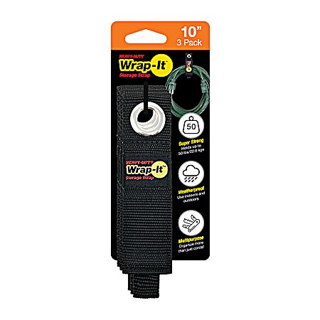 10 in Heavy-Duty Storage Strap - 3 Pk